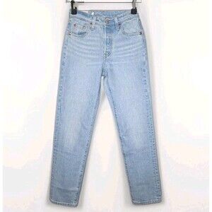 Levi’s Premium 501 Button Fly Women's Jeans 23x30 Light Stone Wash Denim